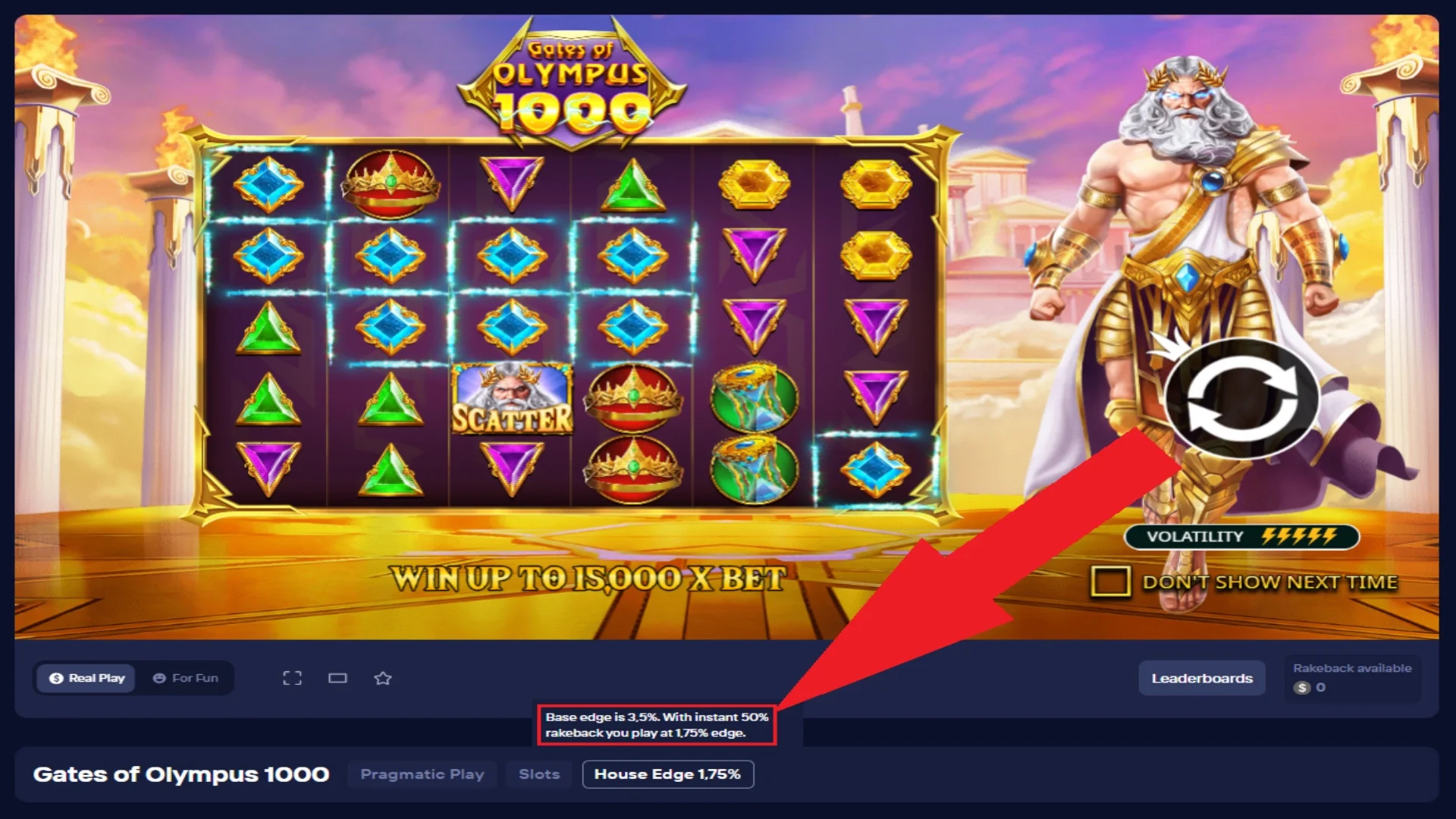 Sistema de bonificación de Duel Casino - rakeback instantáneo
