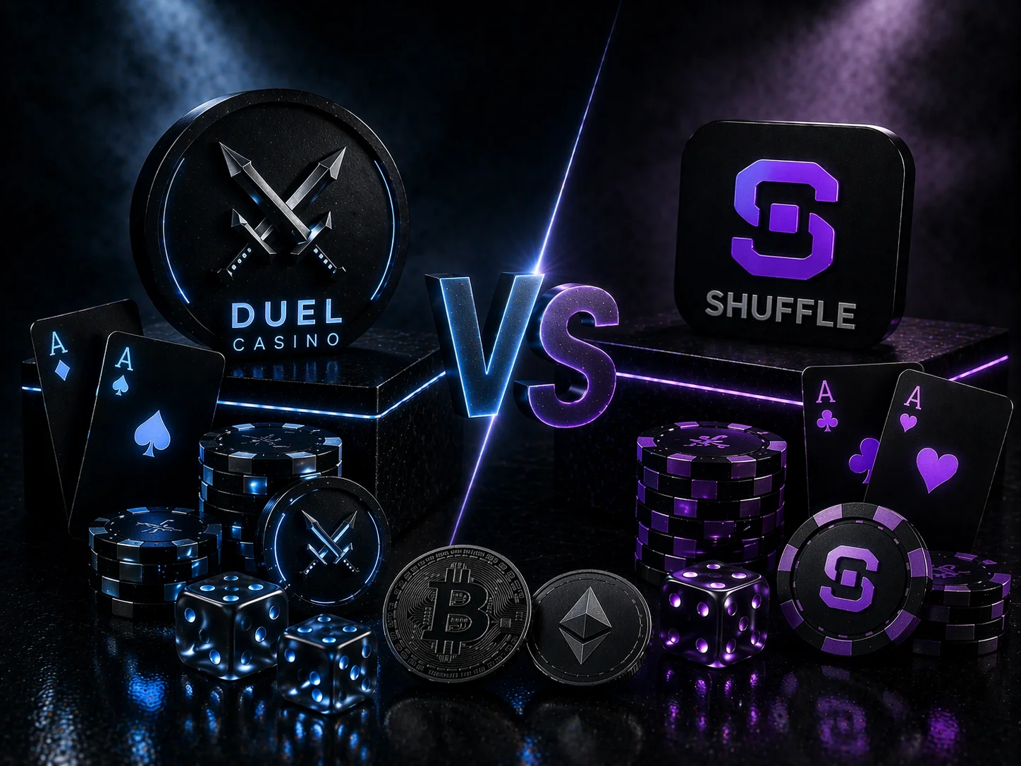 Duel Casino vs Shuffle comparison